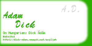 adam dick business card